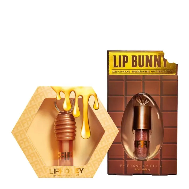 🔥 KIT LIP BUNNY & HONEY DA FRANCINY EHLKE – LEVE 2 E PAGUE 1 + 2 CHAVEIROS SORTIDOS